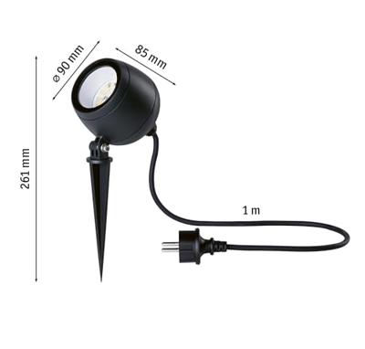 Paulmann 94770 Kikolo LED-tuinspot LED 6.2 W Antraciet Paulmann 94770 Kikolo LED-tuinspot LED 6.2 W Antraciet