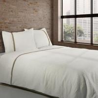 Dommelin Dommelin Dekbedovertrek Bari Percal 200TC Ecru-Kaki 240x200/220 cm - thumbnail