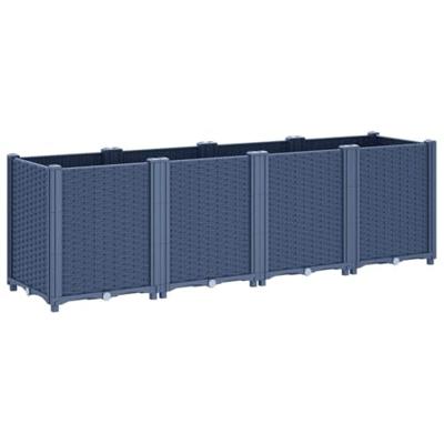 VidaXL Plantenbak 160x40x53 cm polypropeen blauwgrijs VidaXL Plantenbak 160x40x53 cm polypropeen blauwgrijs