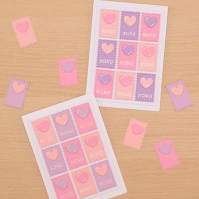 Nellie's Choice • shape dies postzegels met harten 3x3cm tot 4x4cm 11st.