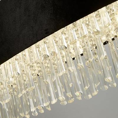 Searchlight Grote kroonluchterGlamour zwart met chroom - 50818-8BK