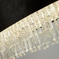 Searchlight Grote kroonluchterGlamour zwart met chroom - 50818-8BK - thumbnail