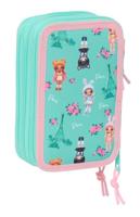 Driedubbele Pennenzak Na!Na!Na! Surprise Bunny Roze Turkoois 12,5 x 19,5 x 5,5 cm 37 Onderdelen - thumbnail