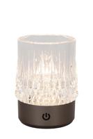 Lucide LILY - Oplaadbare Tafellamp - Accu/Batterij - Ø 8 cm - LED 3 StepDim - 1x3W 2700K/3000K - Zwart chroom - Set van 3 - thumbnail