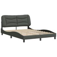 Bedframe zonder matras stof donkergrijs 140x200 cm - thumbnail