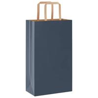 VidaXL Papieren zakken 50 st met hengsels 21x11x36 cm blauw - thumbnail