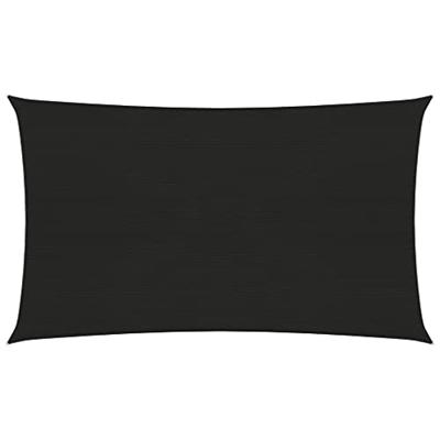 VidaXL Zonnezeil 160 g/m² 2x5 m hdpe zwart