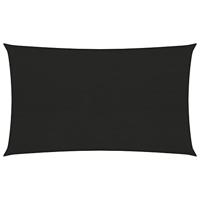 VidaXL Zonnezeil 160 g/m² 2x5 m hdpe zwart - thumbnail