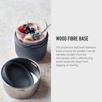 Black+Blum Glas Lunchpot - Ø95mm - Leisteen - thumbnail