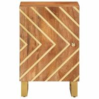 Badkamerkast 38x33,5x58 cm massief mangohout bruin en zwart - thumbnail