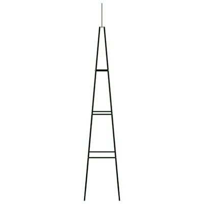 VidaXL Plantenklimrekken 2 st 35x35x195 cm ijzer donkergroen