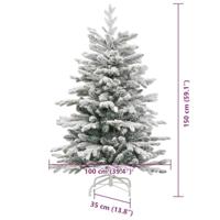 VidaXL Kunstmatige inklapbare kerstboom wit 150 cm pe en pvc - thumbnail