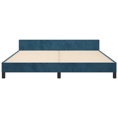 Bedframe zonder matras 160x200 cm fluweel donkerblauw