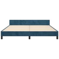 Bedframe zonder matras 160x200 cm fluweel donkerblauw - thumbnail