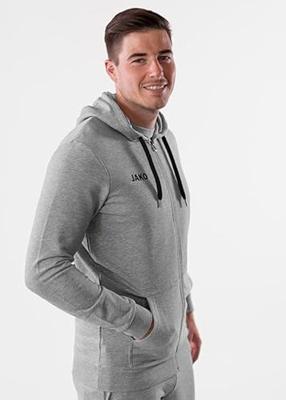 JAKO 6865K Jas Met Kap Base Kids - Lichtgrijs Gemeleerd - 152