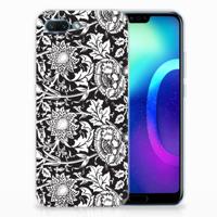 Huawei Honor 10 TPU Case Black Flowers - thumbnail