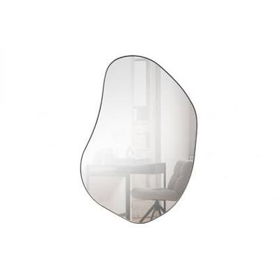 WOOOD Organische Spiegel 'Romee' 100 x 70cm, kleur Zwart WOOOD Organische Spiegel 'Romee' 100 x 70cm, kleur Zwart