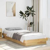 Bedframe zonder matras 75x190 cm massief hout eiken - thumbnail