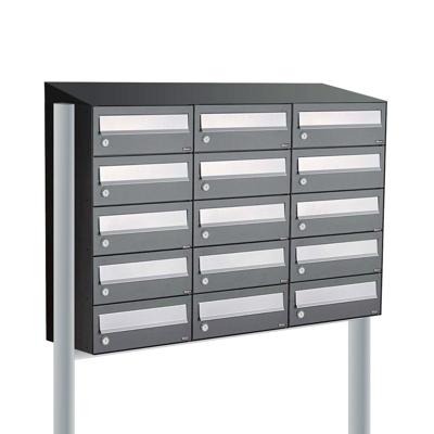 Allux Hive Set 3-Breed, 5-Hoog Met Dak Op Statief Antraciet - 40030065_3x5ds