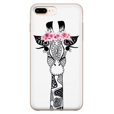 iPhone 8 Plus/7 Plus siliconen telefoonhoesje - Giraffe