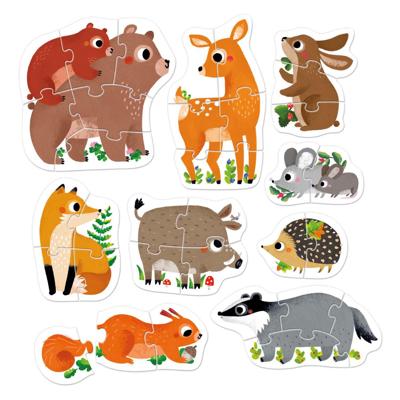 Banana Panda - oplopende puzzels bosdieren - 33st. Banana Panda - oplopende puzzels bosdieren - 33st.