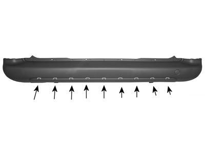 ACHTERBUMPER zonder PDC-GATEN Tepee 0905542 ACHTERBUMPER zonder PDC-GATEN Tepee 0905542