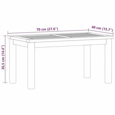 Salontafel Bruin 70 x 40 x 36 cm Massief teakhout