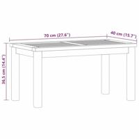 Salontafel Bruin 70 x 40 x 36 cm Massief teakhout - thumbnail