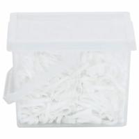 Haarelastiekjes paard 2500 st silicone wit - thumbnail