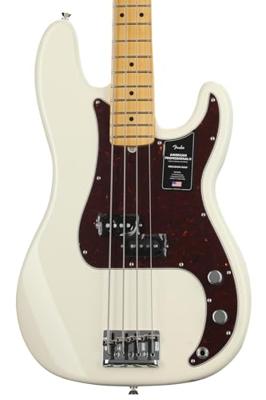 Fender American Professional II Precision Bass MN Olympic White elektrische basgitaar met koffer