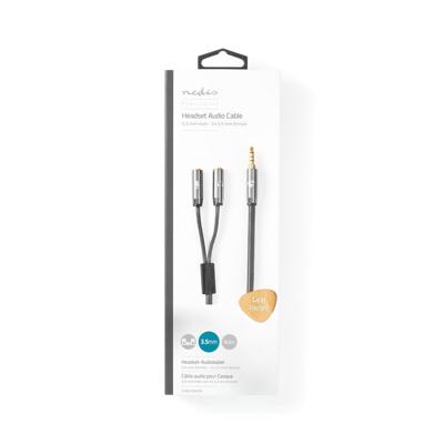 Nedis Stereo 3,5 mm mini-jack splitterkabel male naar 2x female
