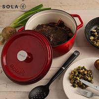 Sola Braadpan met deksel - Rood - ø 28 cm / 5 liter - thumbnail