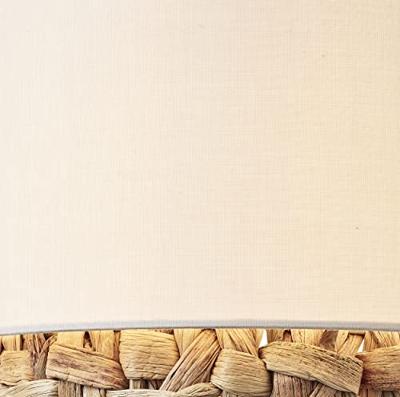 Brilliant VloerlampWaterlilly rotan met witte stof - 94552/09