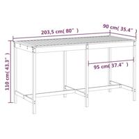 Tuintafel 203,5x90x110 cm massief douglashout - thumbnail