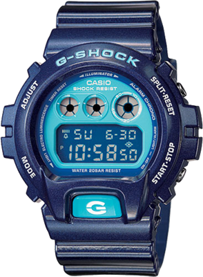 Horlogeband Casio 10332042 / DW-6900CC-2 / G-5600CC-2 Kunststof/Plastic Blauw 16mm