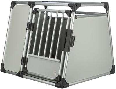 TRIXIE VERVOERSBOX ALUMINIUM ZILVER / LICHTGRIJS 97X88X75 CM