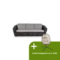 Loungebank Palm Bay 236 Black Wash Antraciet Grijs Bank Buiten Applebee - thumbnail