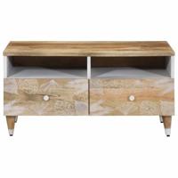 Salontafel 80x54x40 cm massief mangohout - thumbnail