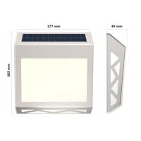 Numa - LED Solar Huisnummer - Wandlamp - 3000K Warm wit - 40 Lumen - Schemerschakelaar - Polykristal solar - IP65 - Zilver - Solar huisnummerverlichting - thumbnail