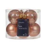Kerstbal glas d7 cm rose ass 8st kerst Decoris - Decoris - thumbnail