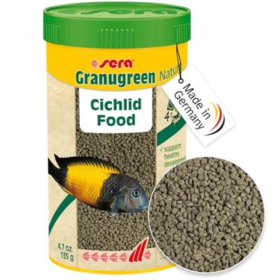 Sera Granugreen Nature 1L Voer voor Cichliden - Rijk aan Spirulina & Spinazie zonder Kunstmatige Toevoegingen