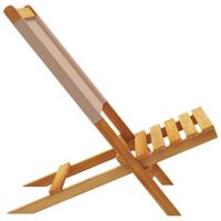 Tuinstoelen 4 st inklapbaar stof en massief hout taupe - thumbnail