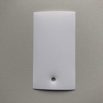 PVC-labels 50x90 mm wit 0,2 mm dik 1 gat
