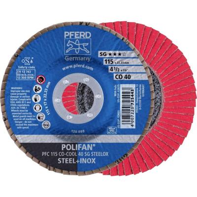 PFERD TOOLS 67760415 PFC 115 CO-COOL 40 SG STEELOX Lamellenschijf Diameter 115 mm Boordiameter 22.23 mm Korrelgrootte (num) 40 Aluminium legering, Legering op