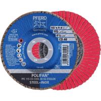 PFERD TOOLS 67760415 PFC 115 CO-COOL 40 SG STEELOX Lamellenschijf Diameter 115 mm Boordiameter 22.23 mm Korrelgrootte (num) 40 Aluminium legering, Legering op - thumbnail