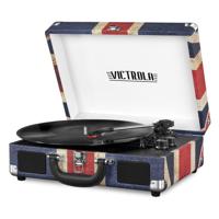 Victrola DRAAITAFEL VINYL DRAAGBARE VINTAGE KOFFER BT FLAG UK - thumbnail