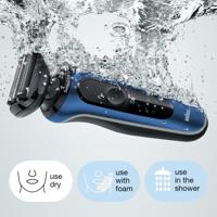 Braun Series 6 Scheerapparaat met scheerblad Trimmer Blauw - thumbnail