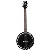 Ortega OBJE356-SBK-L Raven Series Satin Black linkshandige E/A zessnarige banjo met gigbag - thumbnail