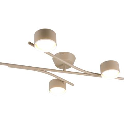 LED Plafondlamp - Trio Select Coda - 3 Lichtpunten - GX53-fitting - Draaibaar - IP20 - Warm Beige - Metaal