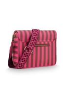 Pip Studio Fenna Schoudertas Medium Streep Roze - thumbnail